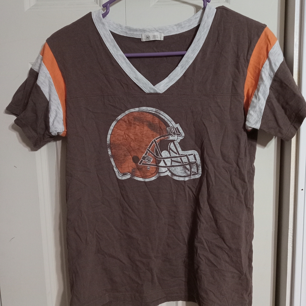 47 Kids Brown and Orange V-Neck Tee